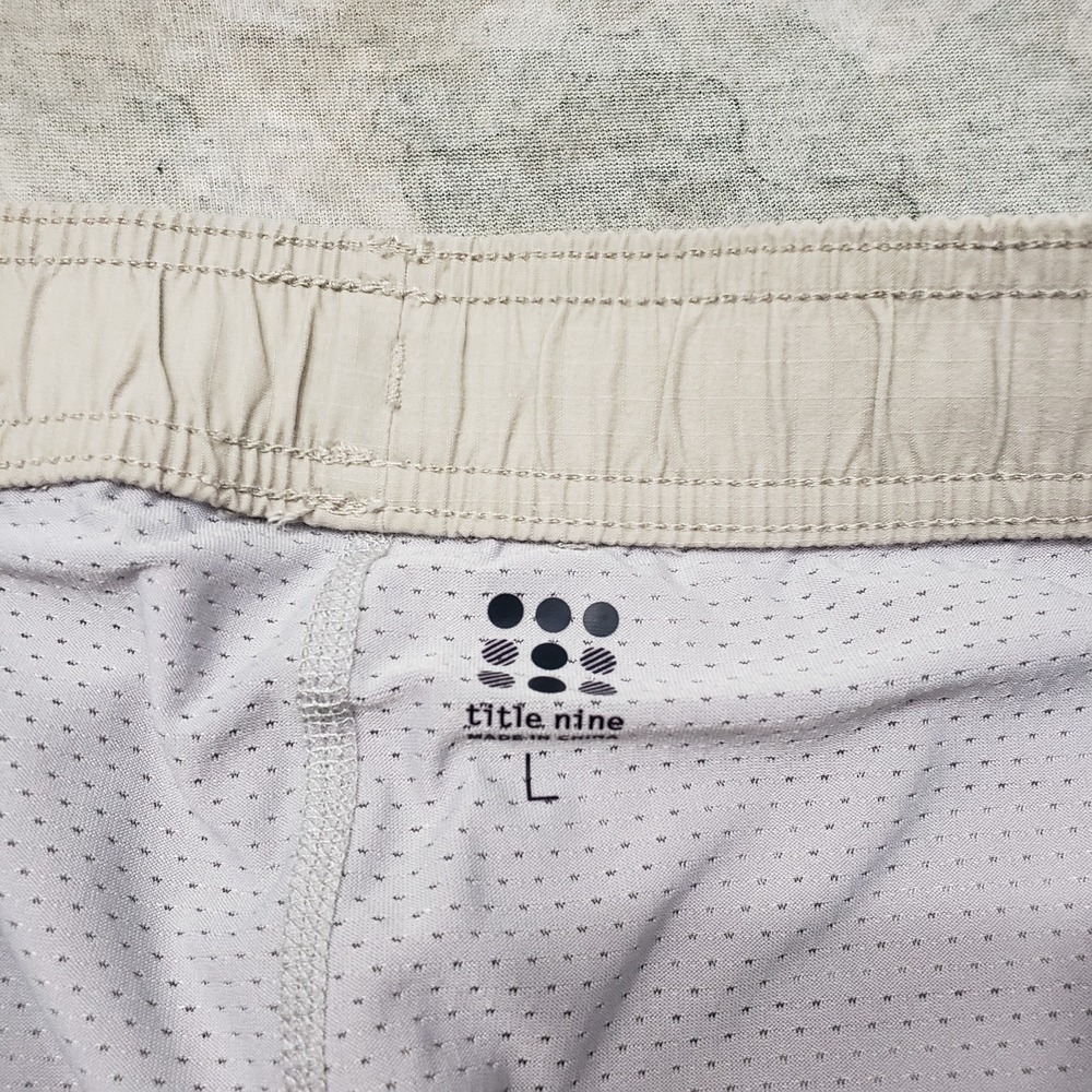 Title Skort Womens Large Beige Pockets Drawstring Tennis Golf 18. - Picture 7 of 11